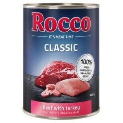 Rocco Classic 6 X 400 G -Angebote Hunde Moden Store 110313 pla megapack rocco classic rind pute 400g hs 01 1