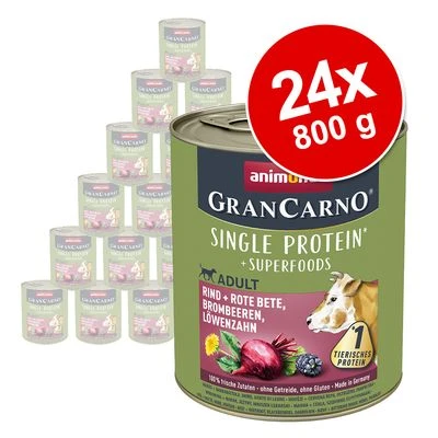 Sparpaket Animonda GranCarno Adult Superfoods 24 X 800 G