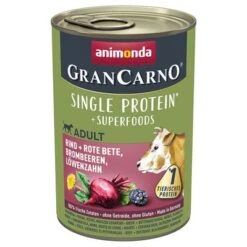 Sparpaket Animonda GranCarno Adult Superfoods 24 X 400 G -Angebote Hunde Moden Store 130899 pla grancarno rind rote bete brombeeren loewenzahn 400g hs 01 9