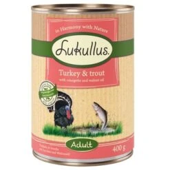 Lukullus Naturkost Adult Getreidefrei 6 X 400 G -Angebote Hunde Moden Store 1 lk 400g adult turkeytrout 1000x1000 3