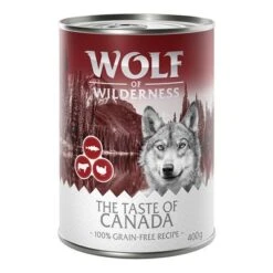 Sparpaket Wolf Of Wilderness "The Taste Of" 24 X 400 G -Angebote Hunde Moden Store 1 wow 400g tasteof canada front 1000x1000 4