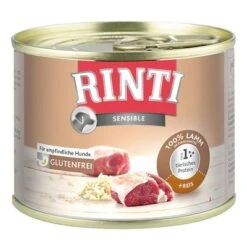Sparpaket RINTI Sensible 24 X 185 G 7 Sparpaket RINTI Sensible 24 X 185 G -Angebote Hunde Moden Store 22786 pla rinti sensible lamm reis 1