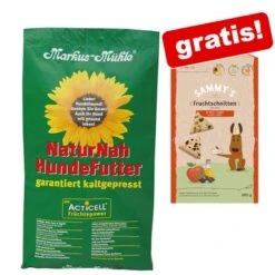 15 Kg Markus-Mühle NaturNahfutter + 800 G Sammy's Fruchtschnitten Gratis!
