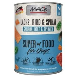 Sparpaket MAC's Adult 12 X 800 G -Angebote Hunde Moden Store 238596 pla macs hund lachsrindspinat 800g hs 01 4