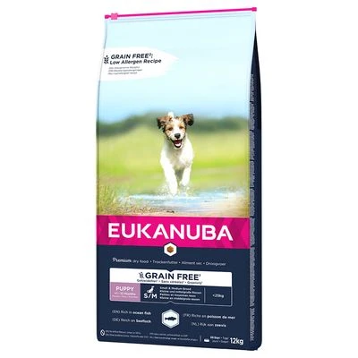 Eukanuba Grain Free Puppy Small / Medium Breed Lachs 2 Eukanuba Grain Free Puppy Small / Medium Breed Lachs – Bild 2