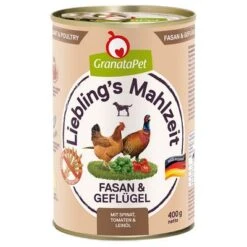 Sparpaket GranataPet Liebling's Mahlzeit 24 X 400 G -Angebote Hunde Moden Store 362496 pla granatapet lieblings mahlzeit fasan gefluege 6x400g hs 01 8
