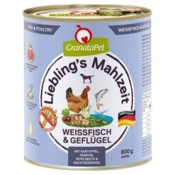 Sparpaket GranataPet Liebling's Mahlzeit 12 X 800 G -Angebote Hunde Moden Store 391598 pla granatapet lieblings mahlzeit weissfisch huhn hs 01 4