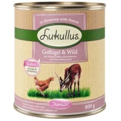 Sparpaket Lukullus Naturkost 24 X 800 G -Angebote Hunde Moden Store 78090 pla lukullus junior geflugel wild 1000x1000 800g 7 1