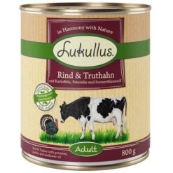 Sparpaket Lukullus Naturkost 24 X 800 G -Angebote Hunde Moden Store 800g rind truthahn 1000x1000 9