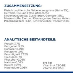 Hill's Prescription Diet K/d Kidney Care Ragout Mit Huhn -Angebote Hunde Moden Store atf 606411 ingredient panel 0