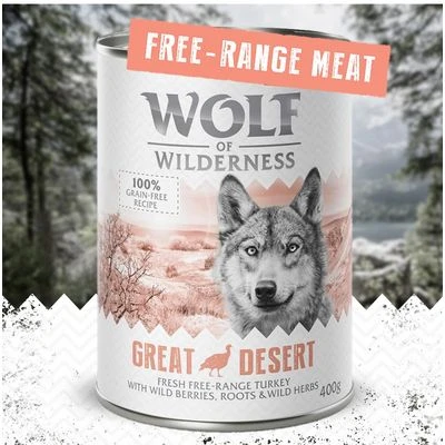 Wolf Of Wilderness 6 X 400 G - "Freiland-Fleisch" Single Protein 1 Wolf Of Wilderness 6 X 400 G - "Freiland-Fleisch" Single Protein