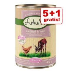 5 + 1 Gratis! 6 X 400 G Lukullus Naturkost Mixpaket -Angebote Hunde Moden Store junior5 1 0