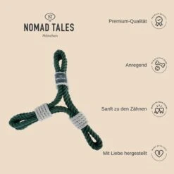 Nomad Tales Spirit Spieltau Kleeblatt -Angebote Hunde Moden Store nomad tales spirit clover rope toy 3