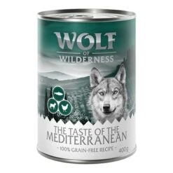 Sparpaket Wolf Of Wilderness "The Taste Of" 24 X 400 G -Angebote Hunde Moden Store wow 400g tasteof mediterranean front 1000x1000 3