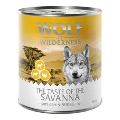 Wolf Of Wilderness "The Taste Of" 6 X 800 G -Angebote Hunde Moden Store wow 800g tasteof savanna front 1000x1000 8