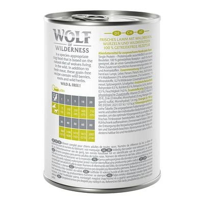 Wolf Of Wilderness Adult 6 X 400 G - Single Protein 7 Wolf Of Wilderness Adult 6 X 400 G - Single Protein – Bild 7