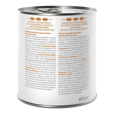 Wolf Of Wilderness Adult 6 X 800 G - Single Protein 9 Wolf Of Wilderness Adult 6 X 800 G - Single Protein – Bild 9