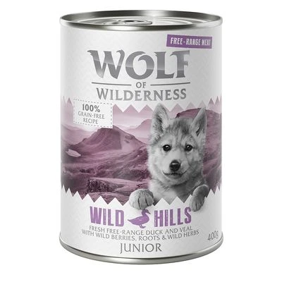 Sparpaket 12 X 400 G Wolf Of Wilderness JUNIOR - "Freiland-Fleisch" Duo-Protein 2 Sparpaket 12 X 400 G Wolf Of Wilderness JUNIOR - "Freiland-Fleisch" Duo-Protein – Bild 2