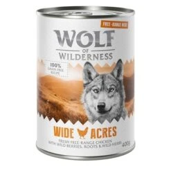 Wolf Of Wilderness 6 X 400 G - "Freiland-Fleisch" Single Protein 14 Wolf Of Wilderness 6 X 400 G - "Freiland-Fleisch" Single Protein -Angebote Hunde Moden Store wow freerange wideacres 400g 1000x1000 3