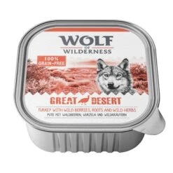 Wolf Of Wilderness Adult 6 X 300 G Schale - Single Protein -Angebote Hunde Moden Store wow greatdesert 300gtray side 1000px 2