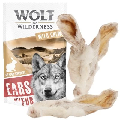 Wolf Of Wilderness 24 X 400 G + Kaninchenohren Mit Fell Gratis! 2 Wolf Of Wilderness 24 X 400 G + Kaninchenohren Mit Fell Gratis! – Bild 2
